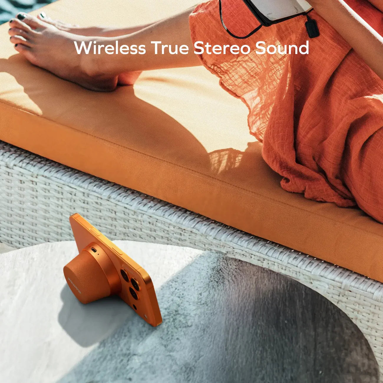 1-Vibe Go Magnetic Portable True Wireless Speaker (Titanium)